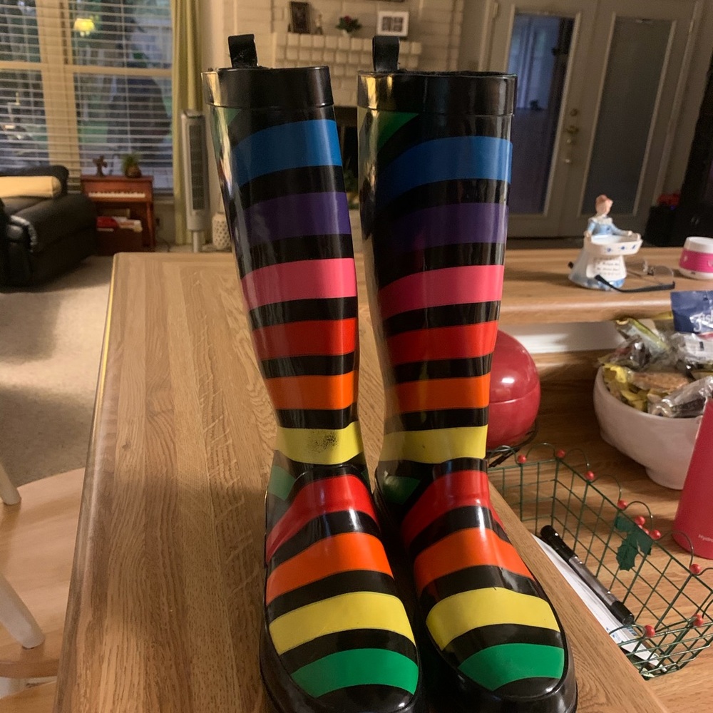 Retro Rainbow Rainboots
